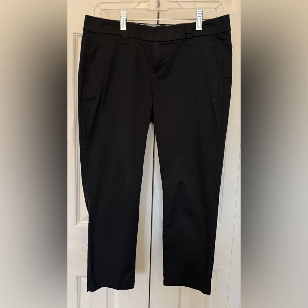 BLACK PANTS Stretch TROUSERS Ankle Minimalist Skinny Cotton/Spandex